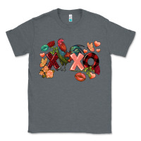 Charcoal Heather Rooster Valentine's Day xoxo Classic Tee - FaDigitalArtStudio