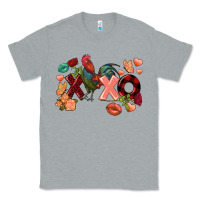 Heather Grey Rooster Valentine's Day xoxo Classic Tee - FaDigitalArtStudio