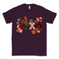 Plum Rooster Valentine's Day xoxo Classic Tee - FaDigitalArtStudio