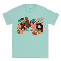 Seafoam Rooster Valentine's Day xoxo Classic Tee - FaDigitalArtStudio