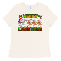 Bone Merry Christmas Ladies Tee - CowhideDigitalArt