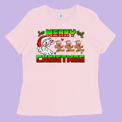 Merry Christmas Ladies Tee Designed By Cowhidedigitalart