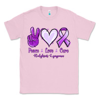 Bubblegum Pink Peace Love Cure Odgkins Lympoma Classic Tee - Jasminsmagicworld