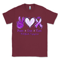 Burgundy Peace Love Cure Odgkins Lympoma Classic Tee - Jasminsmagicworld