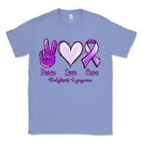 Colony Blue Peace Love Cure Odgkins Lympoma Classic Tee - Jasminsmagicworld