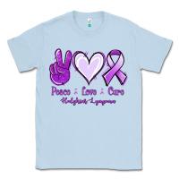 Dusty Blue Peace Love Cure Odgkins Lympoma Classic Tee - Jasminsmagicworld