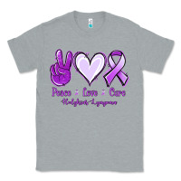 Heather Grey Peace Love Cure Odgkins Lympoma Classic Tee - Jasminsmagicworld