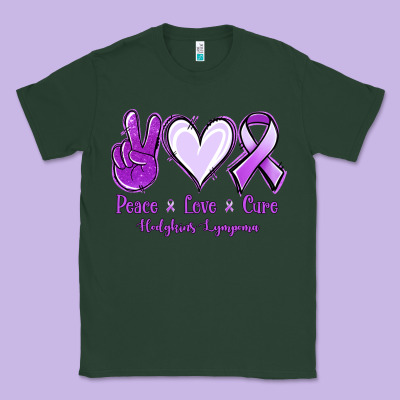Peace Love Cure Odgkins Lympoma Classic Tee Designed By Jasminsmagicworld