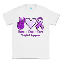 White Peace Love Cure Odgkins Lympoma Classic Tee - Jasminsmagicworld