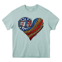 Arona american western leopard flag heart Heavy Core Tee - Jasminsmagicworld