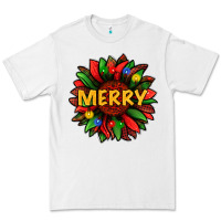 White merry christmas with light sunflower bbs Premium Tee - BundleAndBundleShop