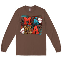 Chestnut leopard baseball mama Mother's Day Long Sleeve Tee - LillyAllenDesigns
