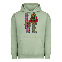 Pigment Oil Green Love Lady Of Guadalupe Urban Hoodie - Jasminsmagicworld