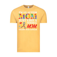 Vintage Mustard LIL Autism Mom Vintage Tee - CowhideDigitalArt