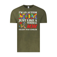 Vintage Olive LIL Autism Mom Vintage Tee - CowhideDigitalArt