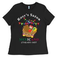Black logo for rosys saon mexicano Ladies Tee - CowhideDigitalArt
