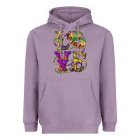 Lavender mardi gras love with king cake Heavyweight Hoodie - RanaPortraitStore