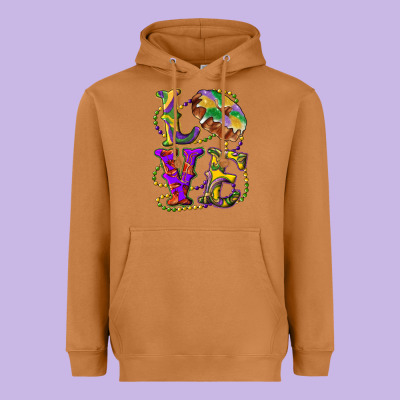 Mardi Gras Love With King Cake Heavyweight Hoodie Designed By Ranaportraitstore