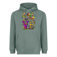 Sage mardi gras love with king cake Heavyweight Hoodie - RanaPortraitStore