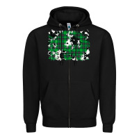 Black Christmas Joy With Chick Zipper Hoodie - RanaPortraitStore