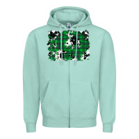 Seafoam Christmas Joy With Chick Zipper Hoodie - RanaPortraitStore