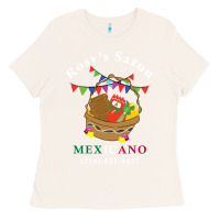 Bone logo for rosys saon mexicano Ladies Tee - CowhideDigitalArt