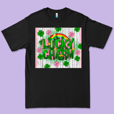 Lucky Charm St Patricks Day Premium Tee Designed By Fadigitalartstudio