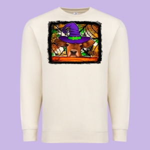 Halloween Heifer Premium Sweatshirt Designed By Jasminsmagicworld
