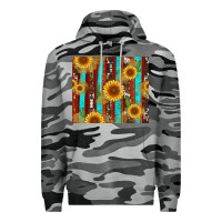 Slate Camo western sunflower cactus serape and cowhide Premium Hoodie - Artiststas