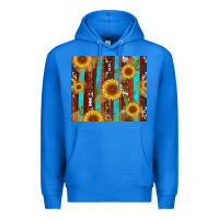 True Royal western sunflower cactus serape and cowhide Premium Hoodie - Artiststas