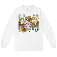 White Western Blessed Mom Baby Calf Mother's Day Long Sleeve Tee - LillyAllenDesigns