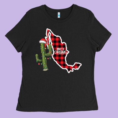 Merry Christmas Ladies Tee Designed By Cowhidedigitalart
