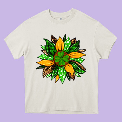 St. Patrick's Sunflower Heavy Core Tee Designed By Oliviacreatesart