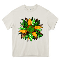 Cream St. Patrick's sunflower Heavy Core Tee - OliviaCreatesArt