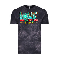 Cloud Black Love Mom Vintage Tee - CowhideDigitalArt
