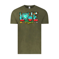 Vintage Olive Love Mom Vintage Tee - CowhideDigitalArt