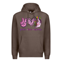 Coffee Peace Love Unicorn Premium Hoodie - Jasminsmagicworld