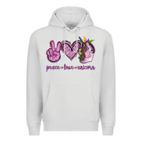 Dove Grey Peace Love Unicorn Premium Hoodie - Jasminsmagicworld