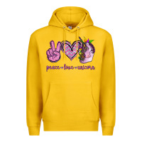 Lemon Peace Love Unicorn Premium Hoodie - Jasminsmagicworld