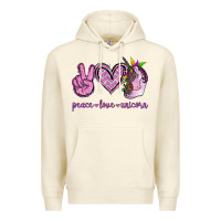 Sandshell Peace Love Unicorn Premium Hoodie - Jasminsmagicworld