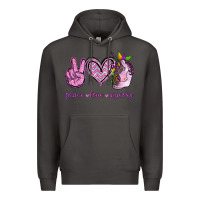 Smoke Peace Love Unicorn Premium Hoodie - Jasminsmagicworld