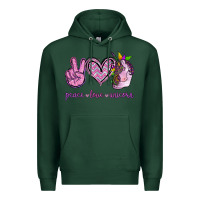 Sports Green Peace Love Unicorn Premium Hoodie - Jasminsmagicworld