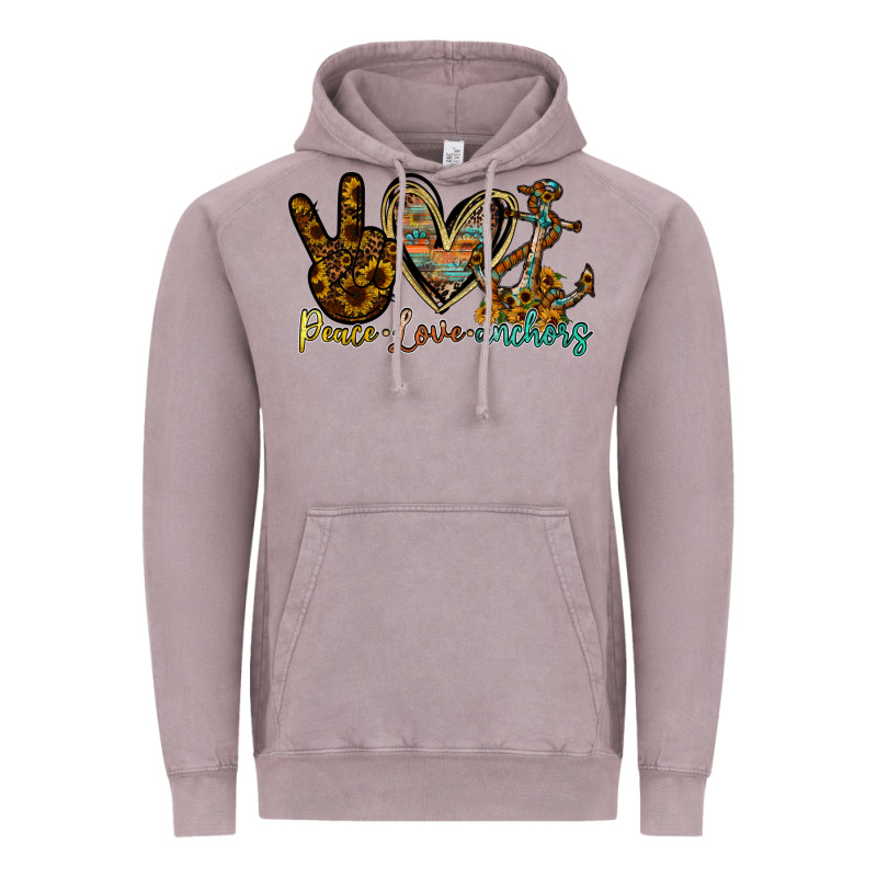 Peace Love Anchors Vintage Hoodie by RacoonDesign | Teevron