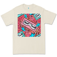 Bone cosmetic fake eyelashes and butterfly with leopard seamless pattern bb Premium Tee - BundleAndBundleShop