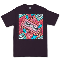 Cosmetic Fake Eyelashes And Butterfly With Leopard Seamless Pattern Bb Premium Tee | Teevron