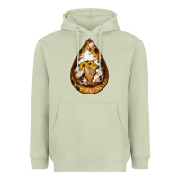 Matcha sunflower tooled leather bullskull teardrop earrings Heavyweight Hoodie - Jasminsmagicworld
