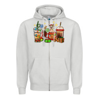 Dove Grey Christmas coffee cups with Chihuahua Zipper Hoodie - RanaPortraitStore