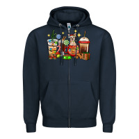 Navy Christmas coffee cups with Chihuahua Zipper Hoodie - RanaPortraitStore