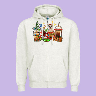 Christmas Coffee Cups With Chihuahua Zipper Hoodie Designed By Ranaportraitstore