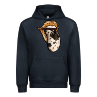 Navy Western Leopard Cowhide Tongue Urban Hoodie - Jasminsmagicworld